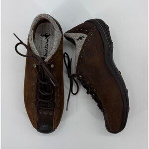 Timberland Smartwool Brown Leather Lace-Up Shoes With Vibram Soles Size 8